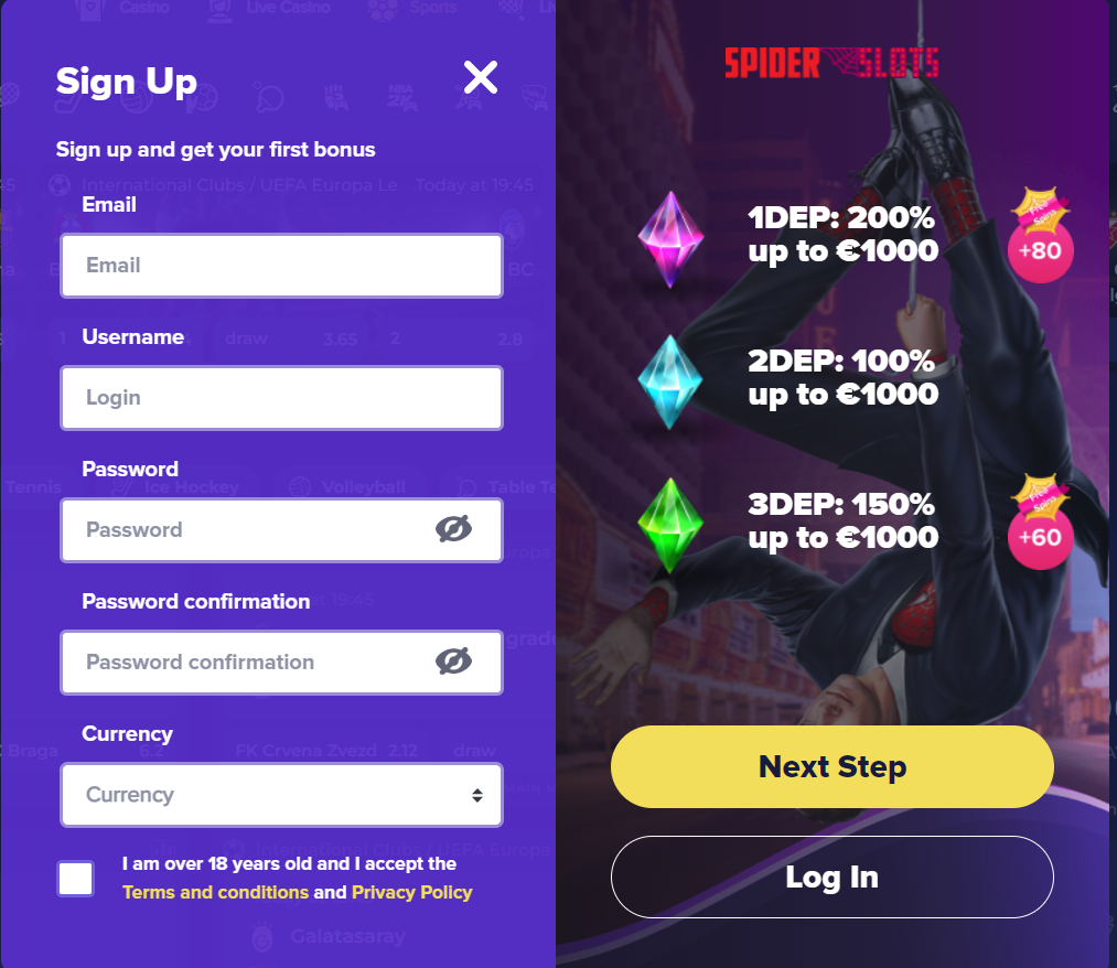 How to Register at SpiderSlots