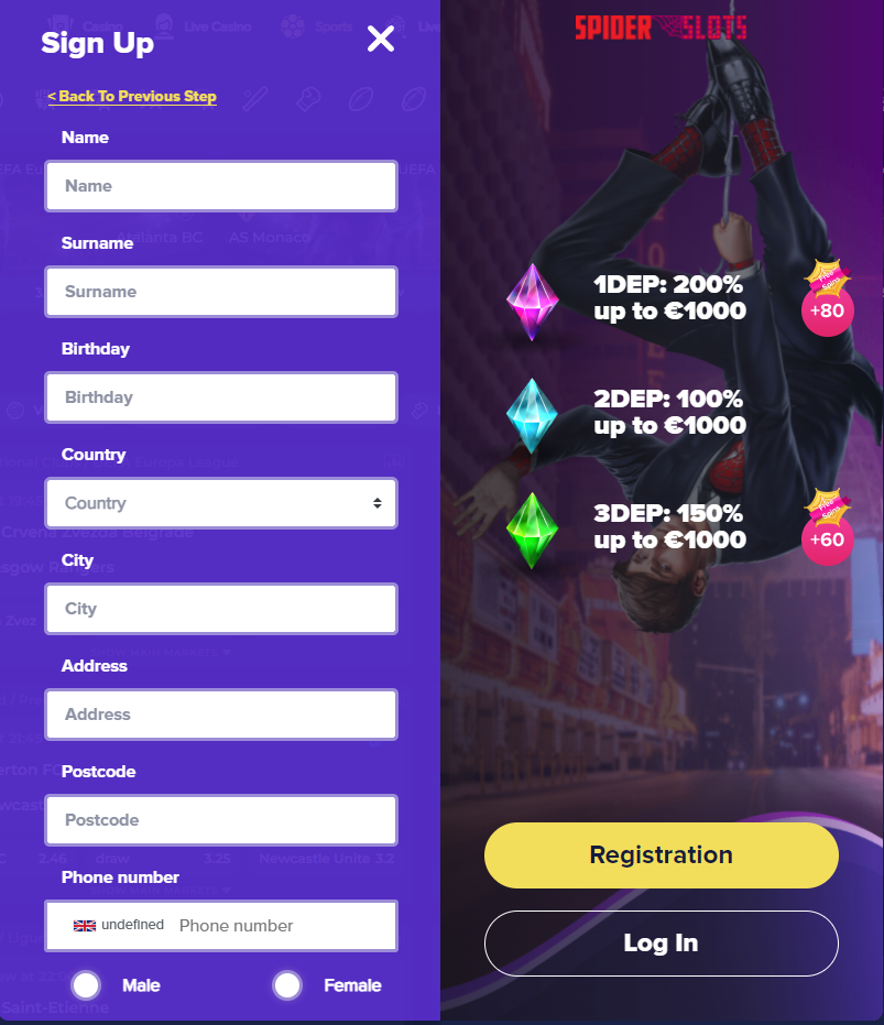 How to Register at SpiderSlots 2